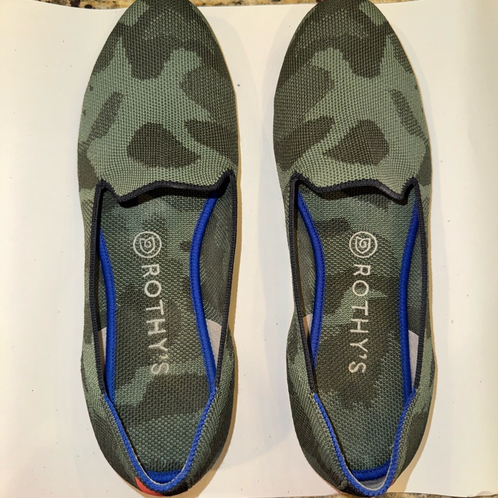 Rothy's women Green Camouflage loafer’s
